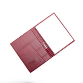 Portablocco formato A4 in pelle liscia mosto. Prodotto a mano da Pianigiani bags